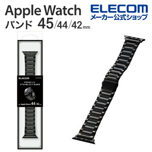 �G���R�� Apple Watch 45 44 42 mm�p �v���~�A���X�e�����X�o���h �A�b�v���E�H�b�` �ւ� �o���h �v���~�A���X�e�����X 3�A�^�C�v �u���b�N ELECOM AW-44BDSS3BK