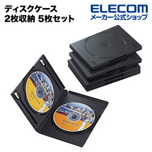 GR fBXNP[X DVD CD Ή DVDP[X CDP[X 2[ 5Zbg ubN ELECOM CCD-DVD05BK
