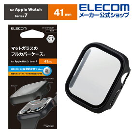 エレコム Apple Watch series7 41mm 用 カバーケース プレミアムガラス 反射防止 アップルウォッチ7 41mm カバー ケース カバー プレミアムガラス 反射防止 ブラック AW-21BFCGMBK