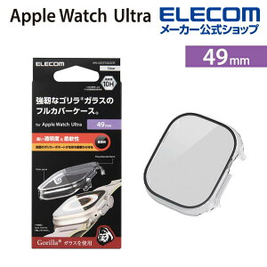�G���R�� Apple Watch Ultra 49mm �p �J�o�[�P�[�X �v���~�A���S�����K���X ������ AppleWatch Ultra 49 �A�b�v���E�H�b�` �E���g�� �J�o�[ �P�[�X �J�o�[ �v���~�A�� �K���X �t���ی� �N���A ELECOM AW-22CFCG
