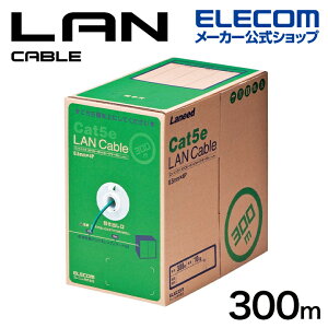 �G���R�� Cat5e�Ή� LAN�P�[�u�� RoHS�Ή� 300m EU RoHS�w�ߏ��� LAN�P�[�u���iCat5e�Ή� �P���j �ȈՃp�b�P�[�W �_�[�N�O���[�� ELECOM LD-CT2/DG300/RS