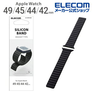 �G���R�� Apple Watch �p 49 45 44 42mm �}�O�l�b�g �o���h �A�b�v���E�H�b�` AppleWatch 49 45 44 42 �o���h �}�O�l�b�g �V���R�� �u���b�N ELECOM AW-45BDMAGBK