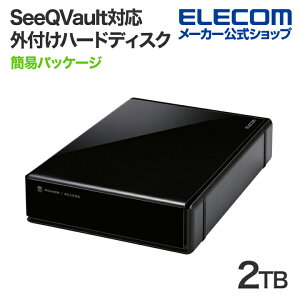 GR OtHDD 2TB SeeQVault Desktop Drive USB3.2 (Gen1) 3.5C` Ot n[hfBXN HDD OtHDD ubN ELECOM ELD-QEN020UBK/E