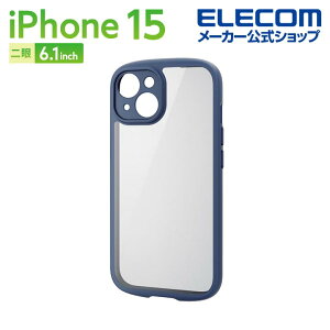 GR iPhone 15 p TOUGH SLIM LITE t[J[ Ɍ iPhone15 2 6.1 C` nCubh P[X Jo[ ^tXCg wʃNA Ɍی lCr[ ELECOM PM-A23ATSLFCKNV