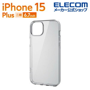 �G���R�� iPhone 15 Plus �p �n�C�u���b�h�P�[�X iPhone15 Plus 2�� 6.7 �C���` �n�C�u���b�h �P�[�X �J�o�[ �X�^���_�[�h �N���A ELECOM PM-A23BHVCKCR