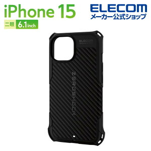 GR iPhone 15 p ZEROSHOCK ObvMAGKEEP iPhone15 2 6.1 C` nCubh P[X Jo[ [VbN ubN ELECOM PMWA23AZEROG2BK