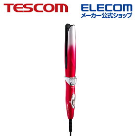 TESCOM ヘアアイロン オートカールアイロン マイナスイオン ストレート/カール 2way 温度調整/オートカール/自動電源OFF 海外対応 レッド AC式 テスコム ITH1700R