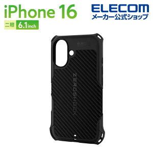 GR iPhone16 p ZEROSHOCK P[X ObvMAGKEEP 2 6.1 X}z ZEROSHOCK P[X Jo[ ubN ELECOM PMWA24AZEROG2BK