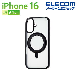 GR iPhone16 p nCubhP[X MAGKEEP X^h 2 6.1 X}z nCubh P[X Jo[ ubN ELECOM PM-A24AMAGSTBK