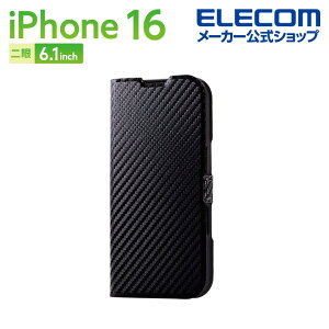 GR iPhone16 p \tgU[P[X ^ Εt 2 6.1 X}z \tgU[ P[X Jo[ J[{ubN ELECOM PM-A24APLFUCB