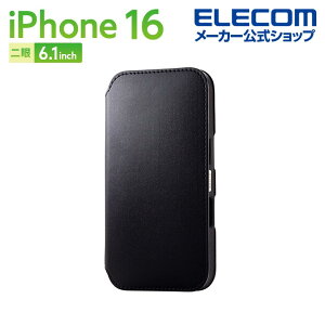 GR iPhone16 p NEUTZ \tgU[P[X Εt 2 6.1 X}z \tgU[ P[X Jo[ ubN ELECOM PM-A24APLFY2BK