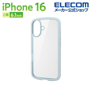 GR iPhone16 p TOUGH SLIM LITE nCubhP[X t[J[ 2 6.1 X}z nCubh P[X Jo[ Cgu[ ELECOM PM-A24ATSLFCBU