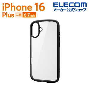 GR iPhone16 Plus p TOUGH SLIM LITE nCubhP[X t[J[ 2 6.7 X}z nCubh P[X Jo[ ubN ELECOM PM-A24BTSLFCBK