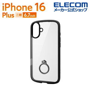 GR iPhone16 Plus p TOUGH SLIM LITE nCubhP[X t[J[ Ot 2 6.7 X}z nCubh P[X Jo[ ubN ELECOM PM-A24BTSLFCRBK