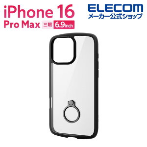 GR iPhone16 Pro MAX p TOUGH SLIM LITE nCubhP[X t[J[ Ot 3 6.9 X}z nCubh P[X Jo[ ubN ELECOM PM-A24DTSLFCRBK