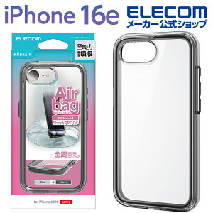 GR iPhone 16e p MUBRAIN nCubhP[X SGAobO iPhone16e nCubh P[X Jo[ ubN×NA ELECOM PM-A25SHVAIR2BK