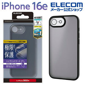 GR iPhone 16e p nCubhP[X ɌPlus ^XebJ[t iPhone16e nCubh P[X Jo[ }bgubN ELECOM PM-A25SHVCKKPBK