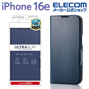 GR iPhone 16e p \tgU[P[X ^ Εt iPhone16e \tgU[ P[X Jo[ 蒠^ UltraSlim ^ Εt lCr[ ELECOM PM-A25SPLFUNV