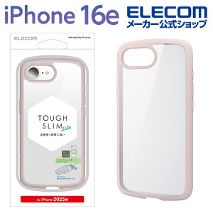 GR iPhone 16e p TOUGH SLIM LITE P[X t[J[ ^XebJ[t iPhone16e nCubh P[X Jo[ ^tXCg wʃNA XgbvV[gt sN ELECOM PM-A25STSLFCPN