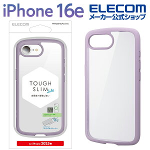 GR iPhone 16e p TOUGH SLIM LITE P[X t[J[ ^XebJ[t iPhone16e nCubh P[X Jo[ ^tXCg wʃNA XgbvV[gt x_[ ELECOM PM-A25ST