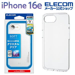 GR iPhone 16e p \tgP[X NX^NA ^XebJ[t iPhone16e \tg P[X Jo[ NA ELECOM PM-A25SUCT3CR