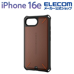 GR iPhone 16e p ZEROSHOCK P[X fD3O iPhone16 e nCubh P[X Jo[ [VbN fD3O ubN ELECOM PM-A25SZEROD3BK