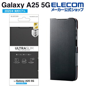 �G���R�� Galaxy A25 5G �p �\�t�g���U�[�P�[�X ���^ ���Εt GalaxyA25 5G SC-53F �\�t�g ���U�[ �P�[�X �J�o�[ �蒠�^ UltraSlim �u���b�N ELECOM PM-G253PLFUBK