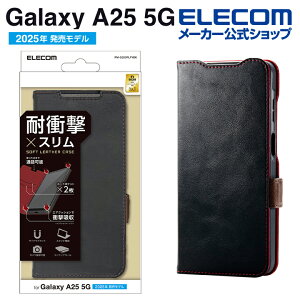 �G���R�� Galaxy A25 5G �p �\�t�g���U�[�P�[�X ���Εt �ϏՌ� �X�e�b�` GalaxyA25 5G SC-53F �\�t�g ���U�[ �P�[�X �J�o�[ �蒠�^ �u���b�N ELECOM PM-G253PLFYBK