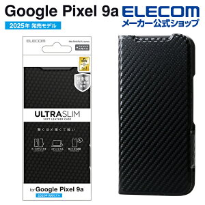 �G���R�� Google Pixel 9a �p �\�t�g���U�[�P�[�X ���^ ���Εt GooglePixel 9a �\�t�g���U�[ �P�[�X �J�o�[ �蒠�^ UltraSlim �J�[�{���u���b�N ELECOM PM-P251PLFUCB