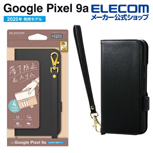 �G���R�� Google Pixel 9a �p �\�t�g���U�[�P�[�X ���Εt �ϏՌ� �n���h�X�g���b�v�t GooglePixel 9a �\�t�g���U�[ �P�[�X �J�o�[ �u���b�N ELECOM PM-P251PLFY4BK