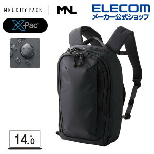 �G���R�� �o�b�N�p�b�N 14inch 14L MNL CITY PACK LITE X-Pac �������H �u���b�N ELECOM BM-MNLBP06BK