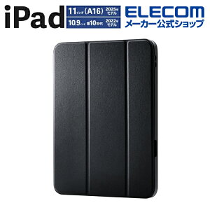GR iPad 11C` (A16) p tbvP[X Ռz Pencil[ X[vΉ iPad11C`(A16) / 10.9C`(10) tbvP[X P[X Jo[ ubN ELECOM TB-A25RSABK