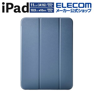 GR iPad 11C` (A16) p tbvP[X ^y wʃNA 2AO iPad11C`(A16) / 10.9C`(10) tbvP[X P[X Jo[ u[O[ ELECOM TB-A25RWVBG