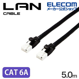 GR Cat6A LANP[u X^_[h c܂h~ P[u C^[lbgP[u P[u 5.0m ubN ELECOM ECLD-GPATBK50
