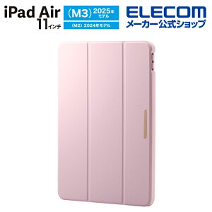 �G���R�� iPadAir 11inch M3/M2 �p �t���b�v�P�[�X ���^�y�� CHIC STYLE �X���[�v�Ή� �P�[�X �J�o�[ �w�ʃN���A ���x���_�[ ELECOM TB-A25MWVJM3PU