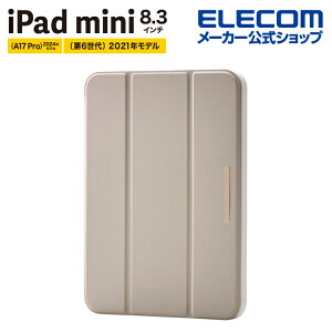 �G���R�� iPad mini 8.3inch A17 Pro �p �t���b�v�P�[�X ���^�y�� CHIC STYLE �X���[�v�Ή� �t���b�v �P�[�X �J�o�[ �w�ʃN���A �O���[�W�� ELECOM TB-A25SWVJM3GB