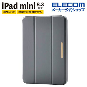 �G���R�� iPad mini 8.3inch A17 Pro �p �t���b�v�P�[�X ���^�y�� CHIC STYLE �X���[�v�Ή� �t���b�v �P�[�X �J�o�[ �w�ʃN���A �`���R�[���O���[ ELECOM TB-A25SWVJM3GY