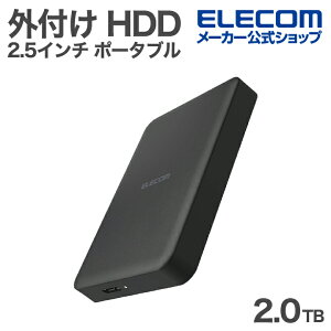 �G���R�� �O�t�� HDD ELP-STV 2.5�C���` �|�[�^�u�� HDD 2TB �n�[�h�f�B�X�N ELECOM Portable Drive USB3.2(Gen1) 2TB Black ELECOM ELP-STV020UBK
