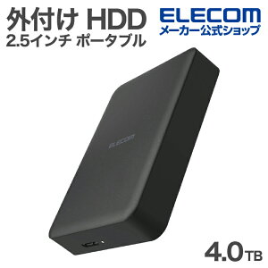 �G���R�� �O�t�� HDD ELP-STV 2.5�C���` �|�[�^�u�� HDD 4TB �n�[�h�f�B�X�N ELECOM Portable Drive USB3.2(Gen1) 4TB Black ELECOM ELP-STV040UBK