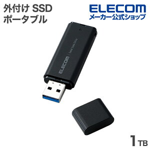 �G���R�� �O�t�� �|�[�^�u�� SSD 1TB ���^ �L���b�v�� USB 5Gbps USB3.2(Gen1) �u���b�N ELECOM ESD-EYB1000GBK