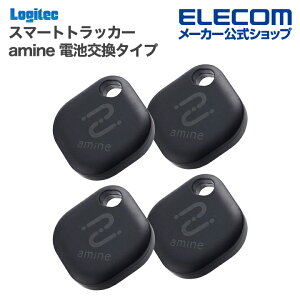 ���W�e�b�N �X�}�[�g�g���b�J�[ amine �d�r�����ł��� �Y�ꕨ�h�~�^�O Android�Ή� �^�O�^ IP65�݌v �d�r�����^�C�v 4������ �u���b�N LGT-BETG1BKG4