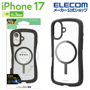 GR iPhone 17 p Grippy nCubhP[X t[J[ MAGKEEP iPhone17 P[X Jo[ ubN ELECOM PM-A25AGRPFMBK