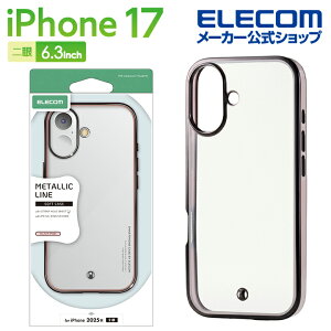 �G���R�� iPhone 17 �p �\�t�g�P�[�X ���^���b�N���C�� ���^���X�e�b�J�[�t iPhone17 �\�t�g �P�[�X �J�o�[ �u���b�N�s���N ELECOM PM-A25AUCTMLBPN