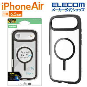 GR iPhone Air p TOUGH SLIM LITE P[X t[J[ MAGKEEP iPhone Air TOUGH SLIM LITE ubN ELECOM PM-A25BTSLFCMBK