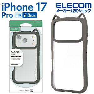 GR iPhone 17 Pro p nCubhP[X t[J[ Cat ^XebJ[t iPhone17 Pro nCubh P[X Jo[ X[L- ELECOM PM-A25CFCCATCH