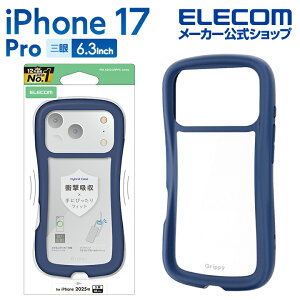 GR iPhone 17 Pro p Grippy nCubhP[X t[J[ ^XebJ[t iPhone17 Pro nCubh P[X Jo[ lCr[ ELECOM PM-A25CGRPFCNV