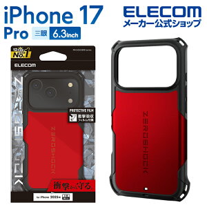 GR iPhone 17 Pro p ZEROSHOCK P[X iPhone17 Pro P[X Jo[ bh ELECOM PM-A25CZERORD