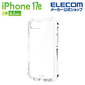 �G���R�� iPhone 17e �p Grippy �n�C�u���b�h�P�[�X �I�[���N���A ���^���X�e�b�J�[�t iPhone 17e �P�[�X �J�o�[ �N���A ELECOM PM-A26SGRPACR