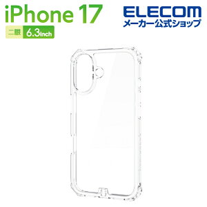 �G���R�� iPhone 17 �p ZEROSHOCK �C���r�W�u���P�[�X iPhone17 �[���V���b�N �C���r�W�u�� �J�o�[ ���^���X�e�b�J�[�t �N���A ELECOM PMWA25AZEROTCR