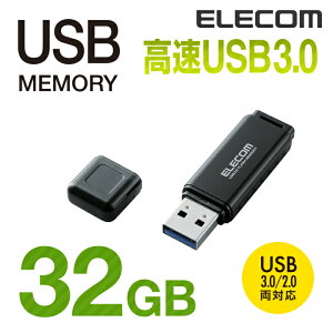 yP10{Gg[K{`11}fzGR USB USB3.0Ή Lbv USB  USB[ tbV[ 32GB ubN Windows11 Ή ELECOM MF-HSU3A32GBK